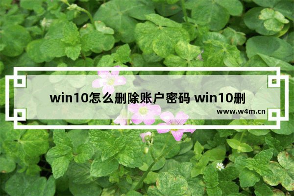 win10怎么删除账户密码 win10删除账户密码方法