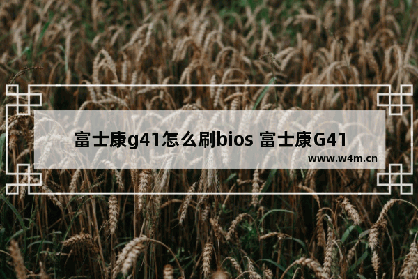 富士康g41怎么刷bios 富士康G41 BIOS刷写教程