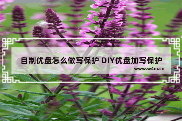 自制优盘怎么做写保护 DIY优盘加写保护