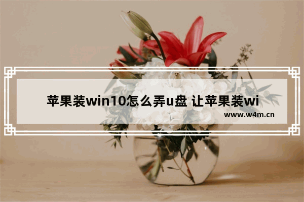 苹果装win10怎么弄u盘 让苹果装win10：制作U盘引导盘