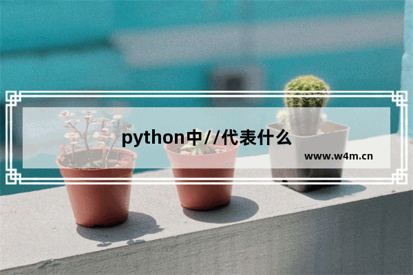 python中//代表什么