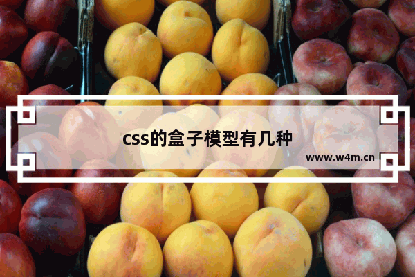 css的盒子模型有几种