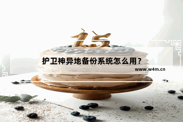 护卫神异地备份系统怎么用？