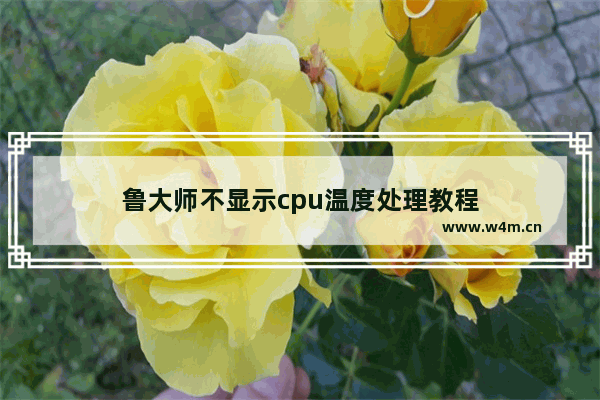 鲁大师不显示cpu温度处理教程