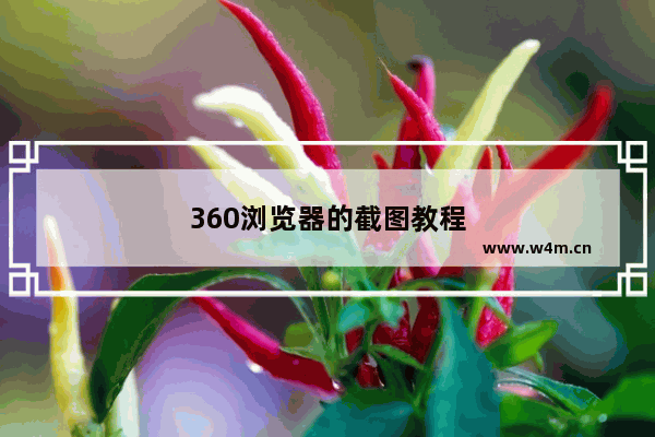 360浏览器的截图教程