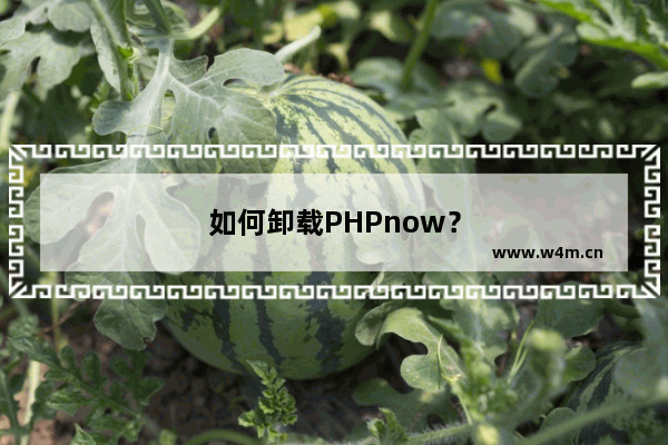 如何卸载PHPnow？