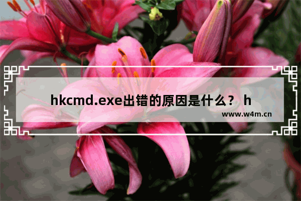 hkcmd.exe出错的原因是什么？ hkcmd.exe出错解决办法