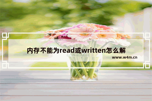 内存不能为read或written怎么解决