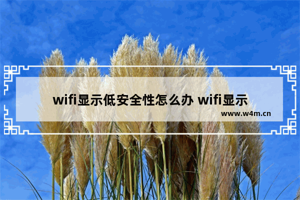 wifi显示低安全性怎么办 wifi显示低安全性的怎么解决