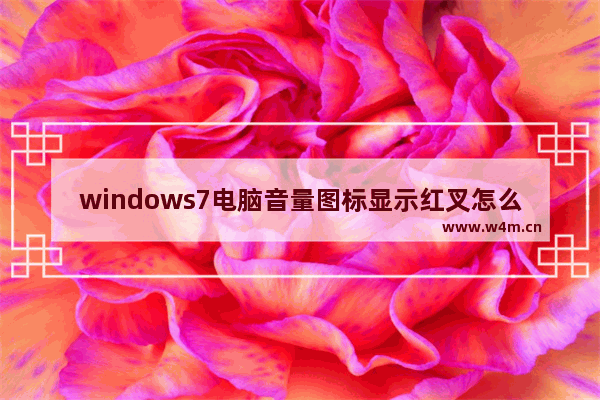 windows7电脑音量图标显示红叉怎么办