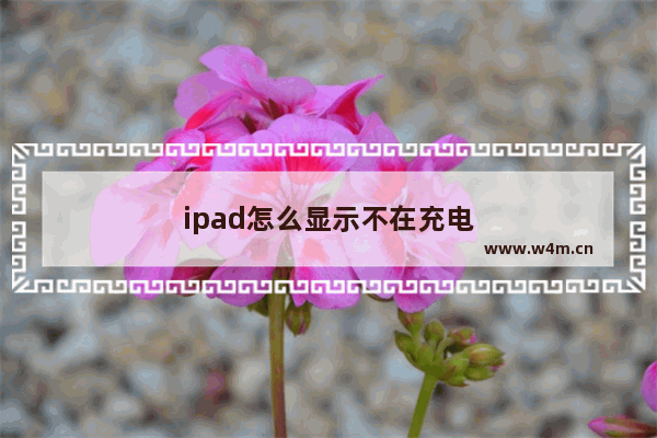 ipad怎么显示不在充电