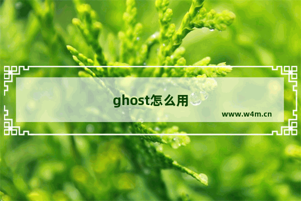 ghost怎么用