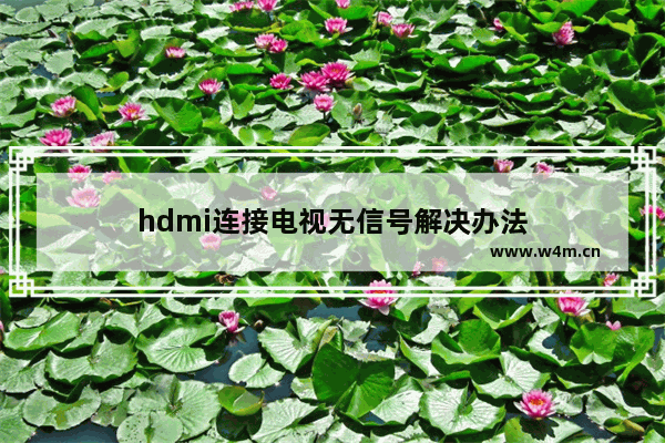 hdmi连接电视无信号解决办法