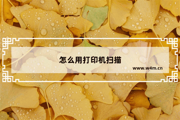 怎么用打印机扫描