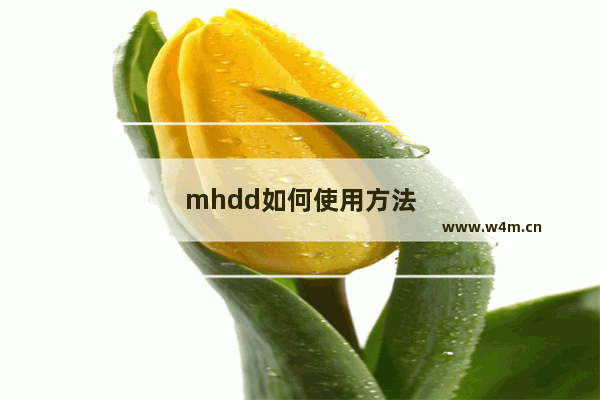 mhdd如何使用方法