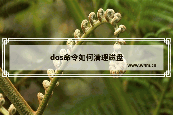 dos命令如何清理磁盘