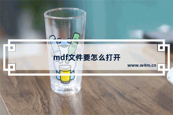 mdf文件要怎么打开