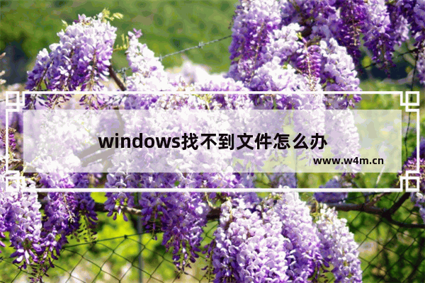 windows找不到文件怎么办