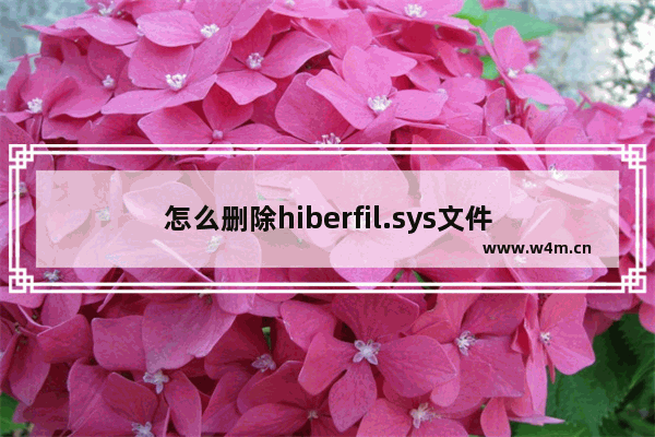 怎么删除hiberfil.sys文件