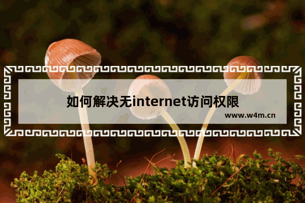 如何解决无internet访问权限