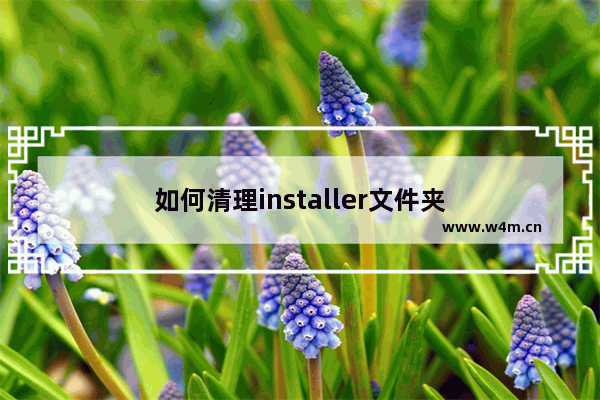 如何清理installer文件夹