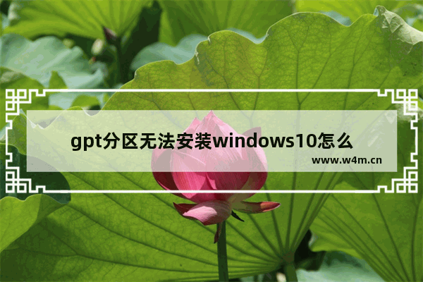 gpt分区无法安装windows10怎么解决