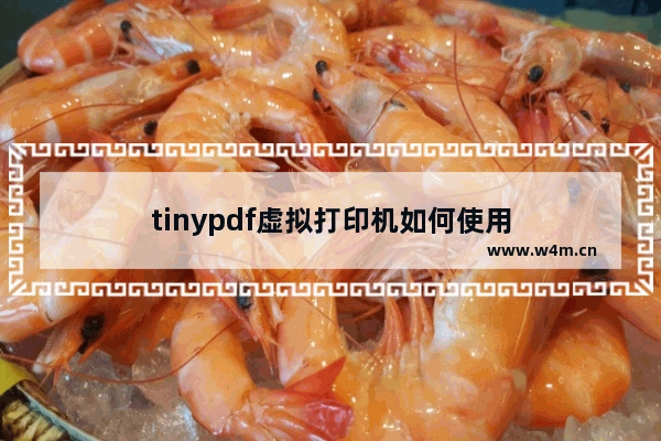 tinypdf虚拟打印机如何使用