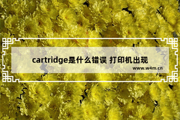 cartridge是什么错误 打印机出现cartridge是什么错误