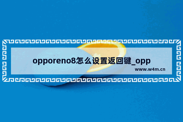 opporeno8怎么设置返回键_opporeno8怎么设置下面三个键