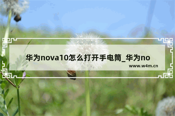 华为nova10怎么打开手电筒_华为nova的手电筒在哪里开启