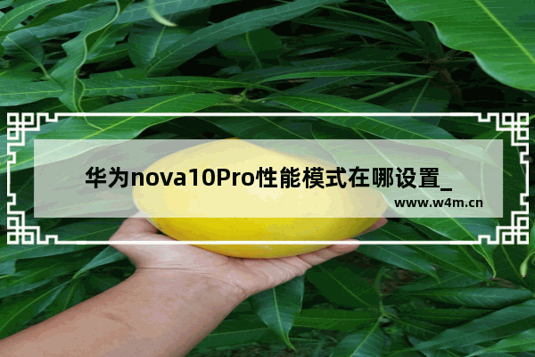 华为nova10Pro性能模式在哪设置_性能模式怎么打开