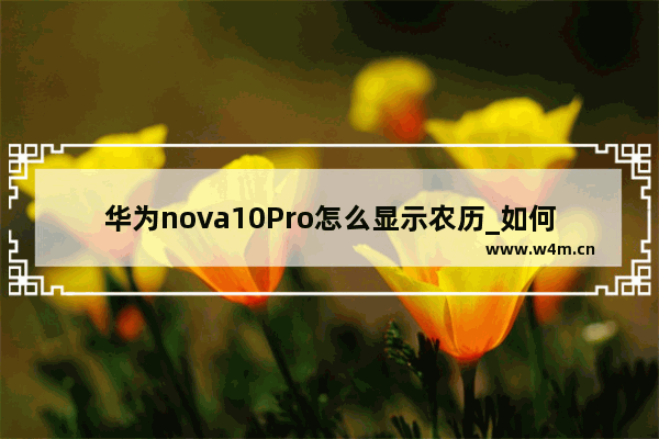 华为nova10Pro怎么显示农历_如何显示农历