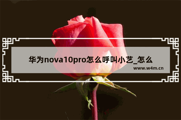 华为nova10pro怎么呼叫小艺_怎么唤醒小艺