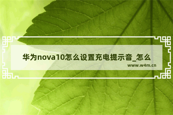 华为nova10怎么设置充电提示音_怎么开启充电提示音