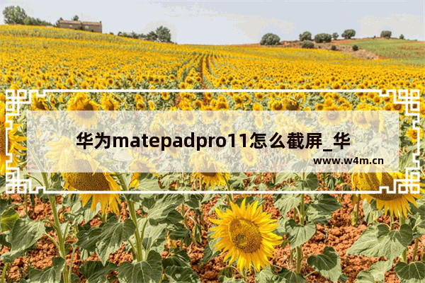 华为matepadpro11怎么截屏_华为matepadpro11截图方法