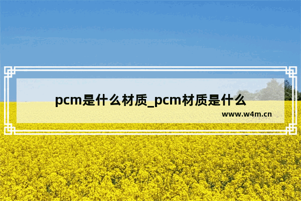 pcm是什么材质_pcm材质是什么