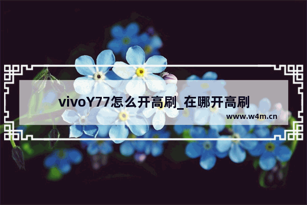 vivoY77怎么开高刷_在哪开高刷