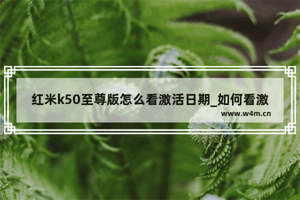 红米k50至尊版怎么看激活日期_如何看激活日期