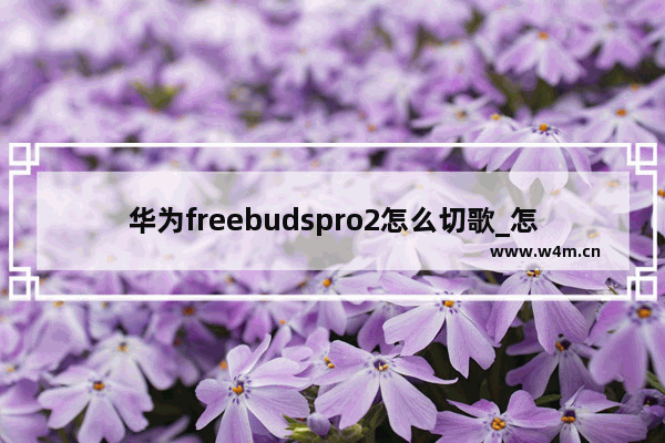 华为freebudspro2怎么切歌_怎么双击切歌