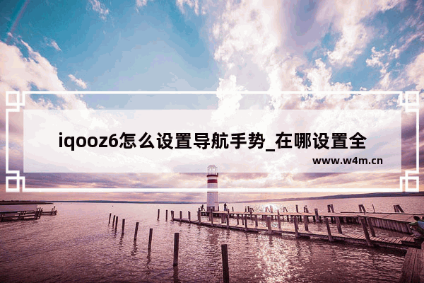 iqooz6怎么设置导航手势_在哪设置全面屏手势