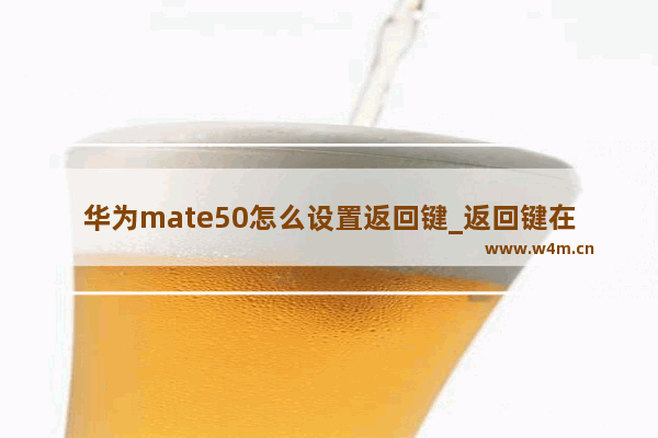 华为mate50怎么设置返回键_返回键在哪