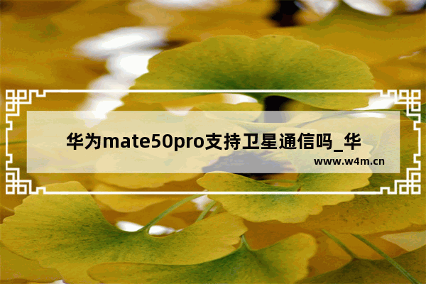 华为mate50pro支持卫星通信吗_华为mate50pro有卫星通信吗