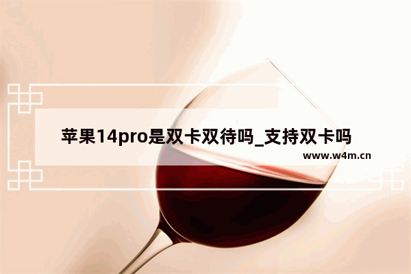 苹果14pro是双卡双待吗_支持双卡吗