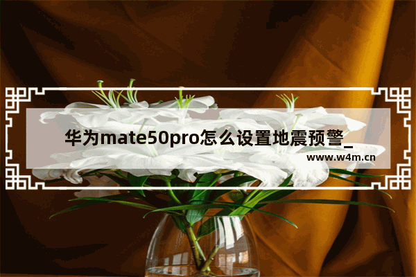 华为mate50pro怎么设置地震预警_华为mate50pro如何设置地震预警