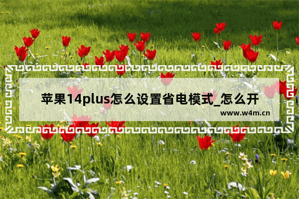 苹果14plus怎么设置省电模式_怎么开启省电模式