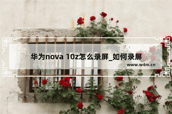 华为nova 10z怎么录屏_如何录屏