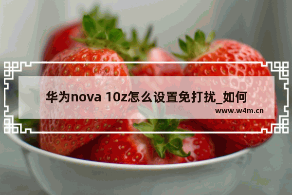 华为nova 10z怎么设置免打扰_如何设置免打扰