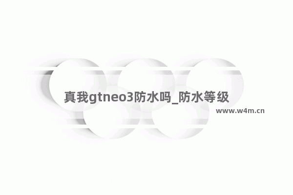 真我gtneo3防水吗_防水等级