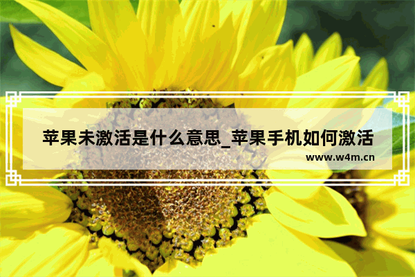 苹果未激活是什么意思_苹果手机如何激活