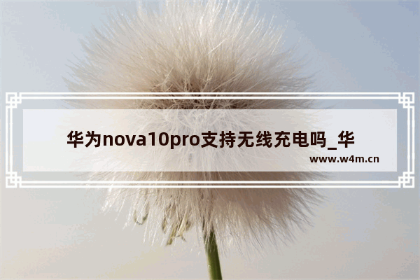 华为nova10pro支持无线充电吗_华为nova10pro可以无线充电吗